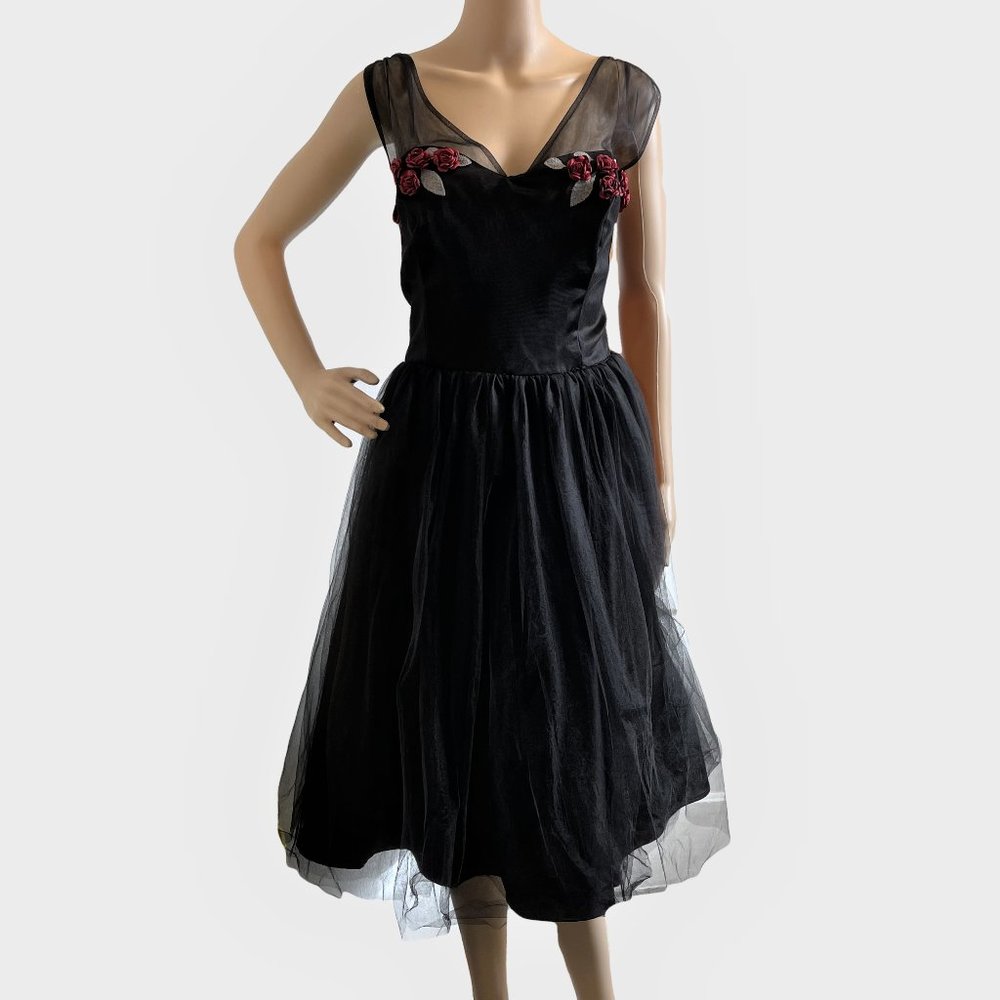 COLLECTIF Claudette Occasion Swing Dress Black 12